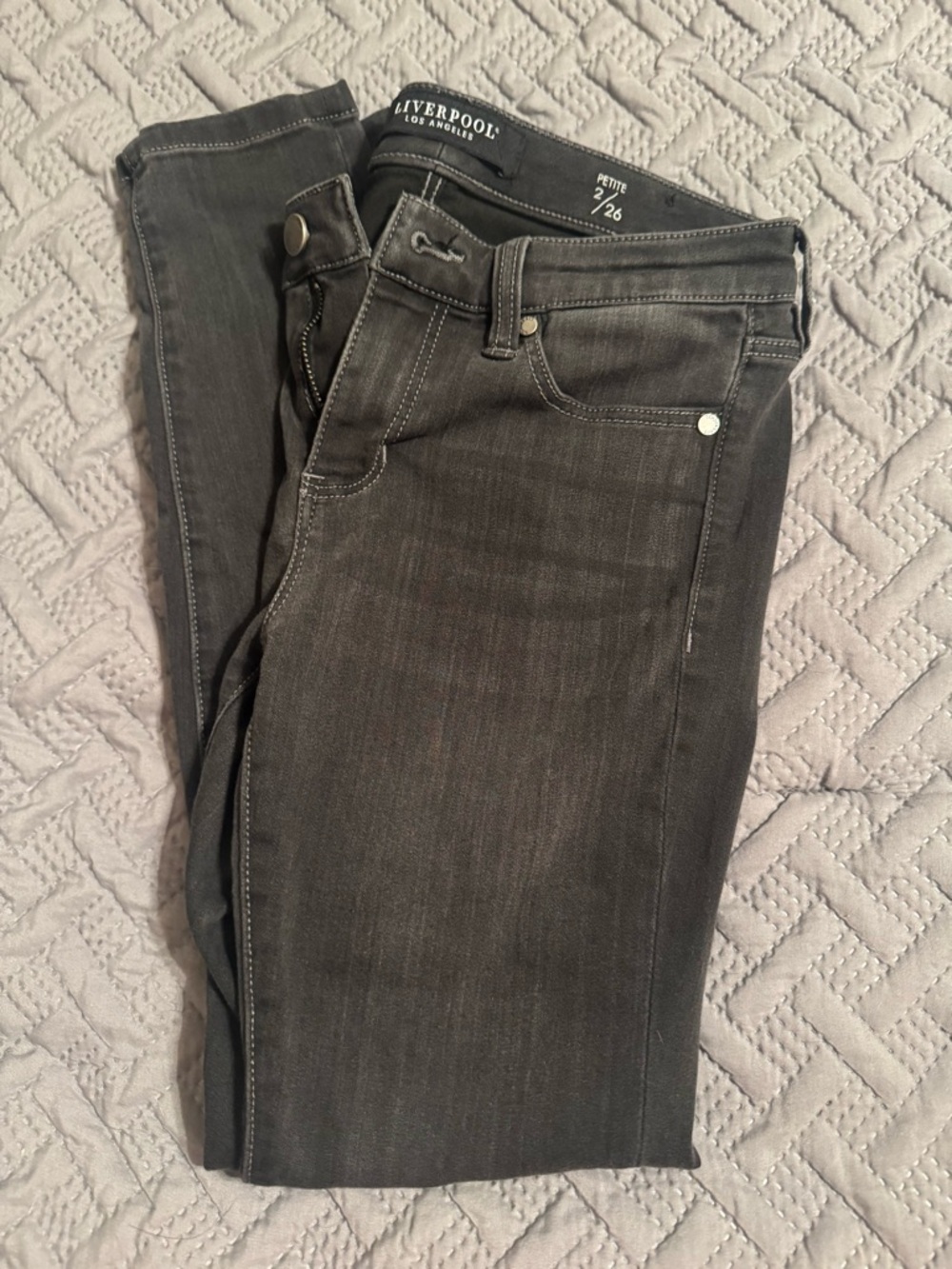 Liverpool Petite Women's Skinny Jeans - Charcoal size 2/26